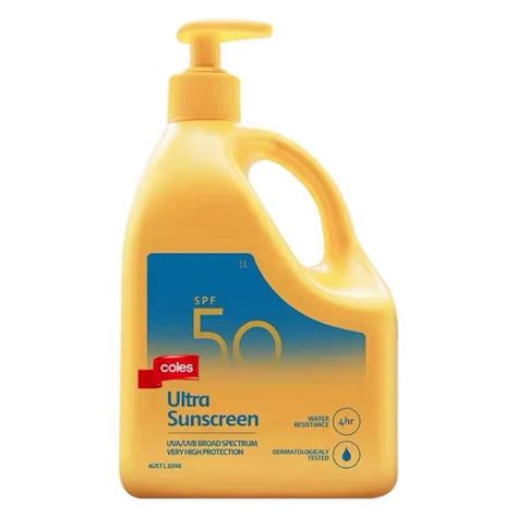 coles sunscreen